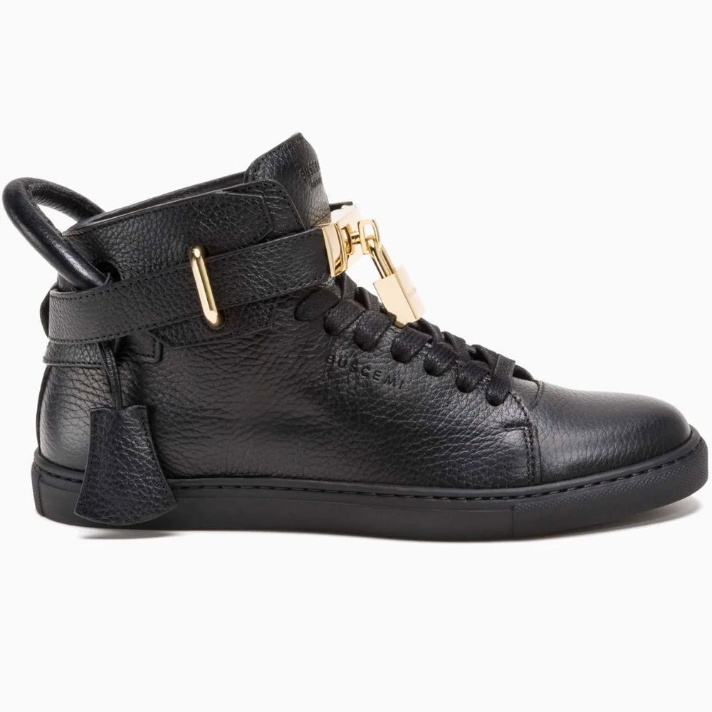 Authentic Buscemi 100mm Black High Top Sneaker Size 36 